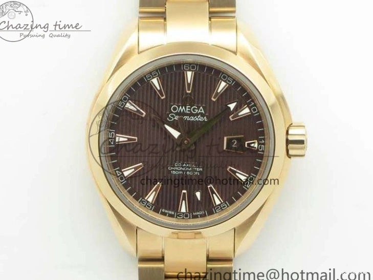 0209 Bright Aqua Terra Ladies 35mm RG V6F Best Edition Brown Dial On RG Bracelet A 8101